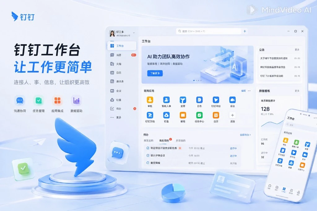 钉钉网页版工作状态与忙碌展示